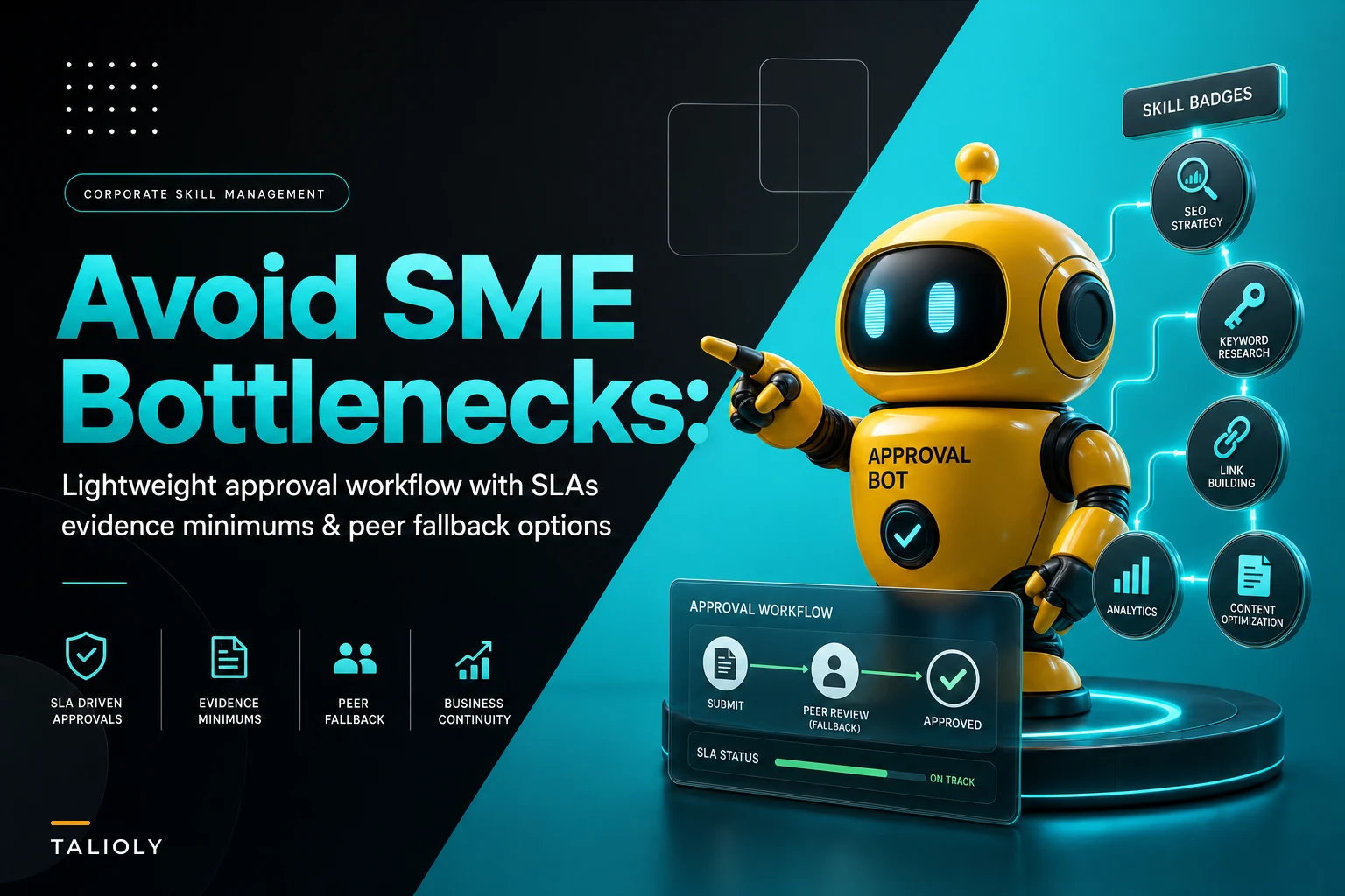 Avoid SME bottlenecks: a lightweight approval workflow with SLAs, evidence minimums and peer fallback options
