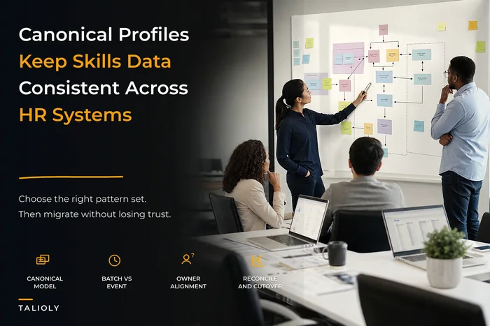 Enterprise skills data architecture patterns: canonical profile models, integration tradeoffs and a migration playbook