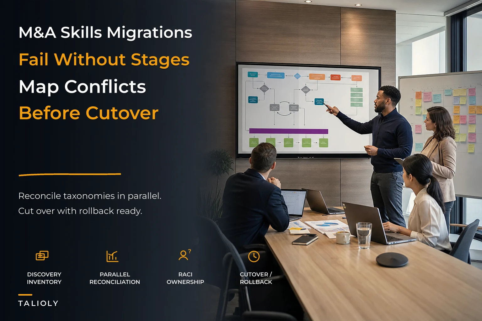 M&A skills integration playbook for phased taxonomy migration