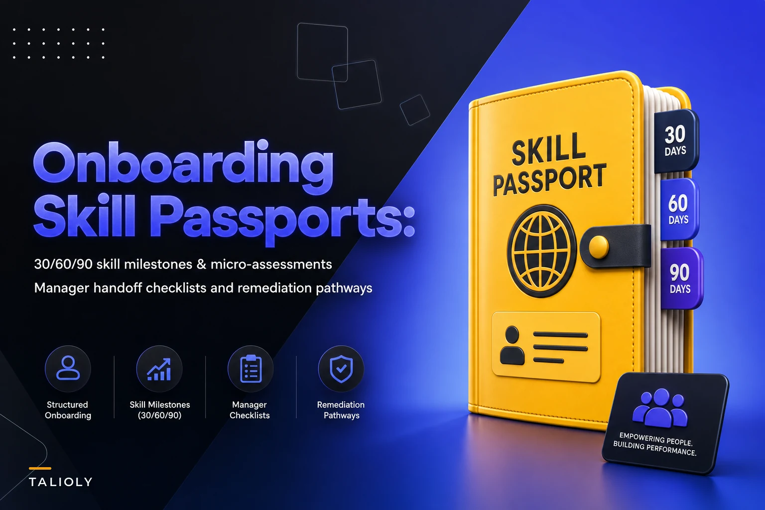 Onboarding skill passports: 30/60/90 skill milestones, micro‑assessments and manager handoff checklists to speed new‑hire ramp