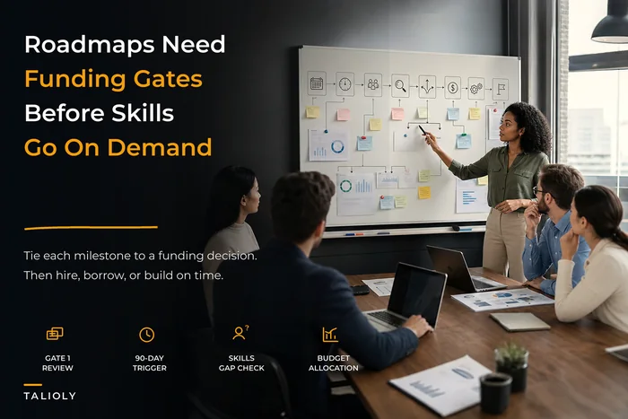 Talent allocation governance: a cross‑functional funding model that ties product roadmaps to skills budgets