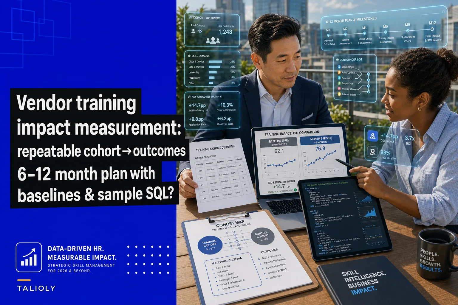 Vendor training impact measurement: a repeatable cohort-to-outcomes template