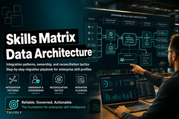 Where skills matrix software belongs in enterprise skills data architecture: integration patterns, ownership, and a migration playbook