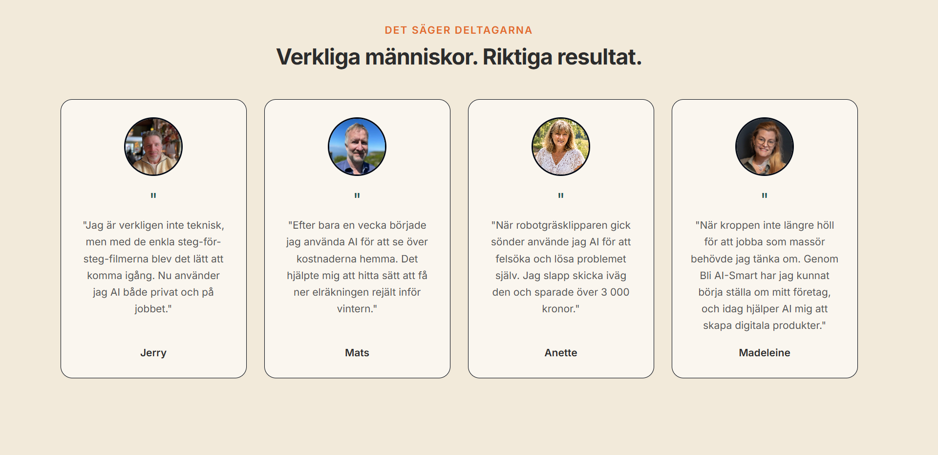 Vad deltagarna säger om AI-smart