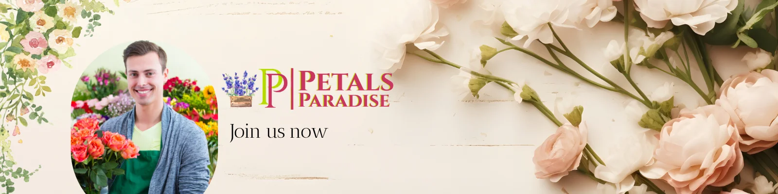 Petals Paradise Banner