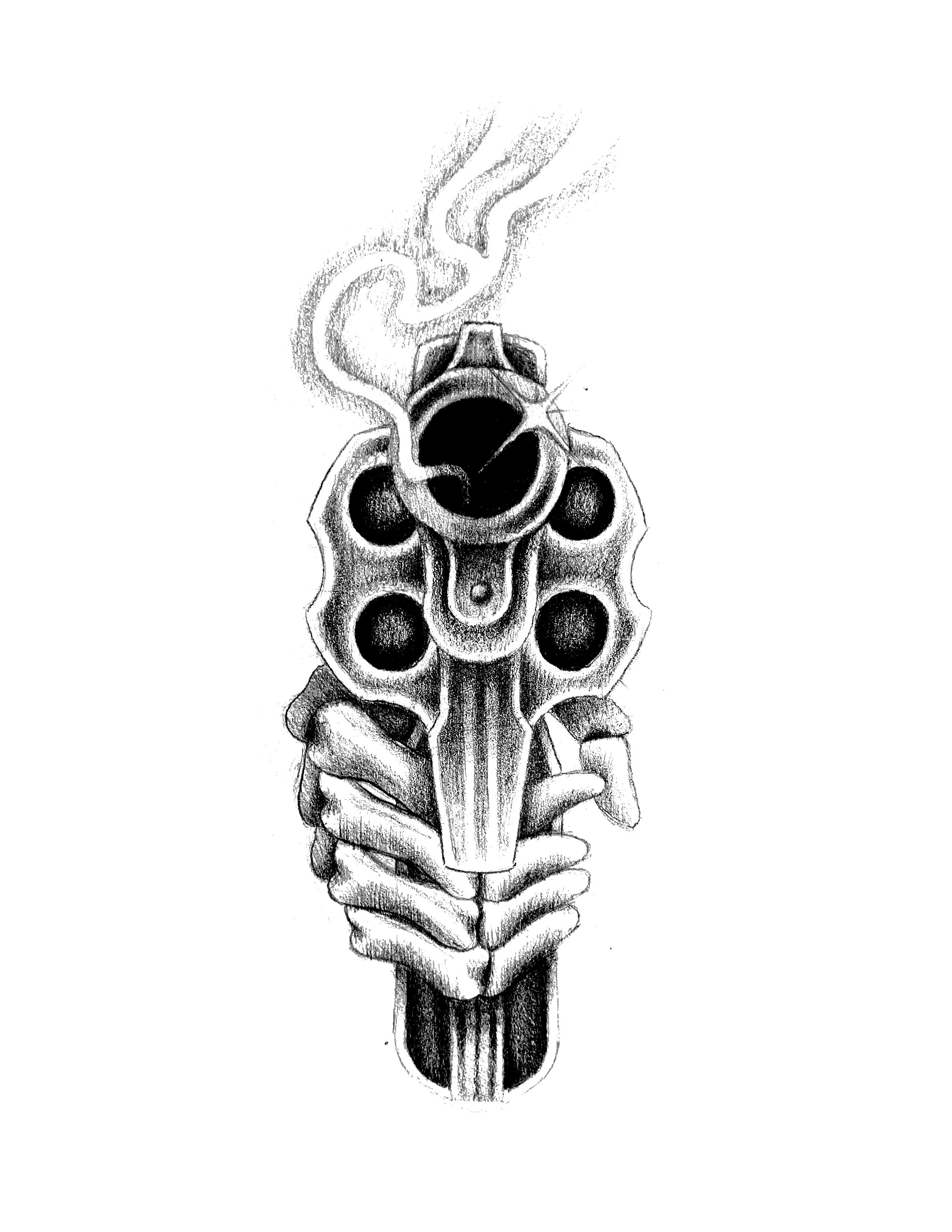 Smoking Skeleton Pistol