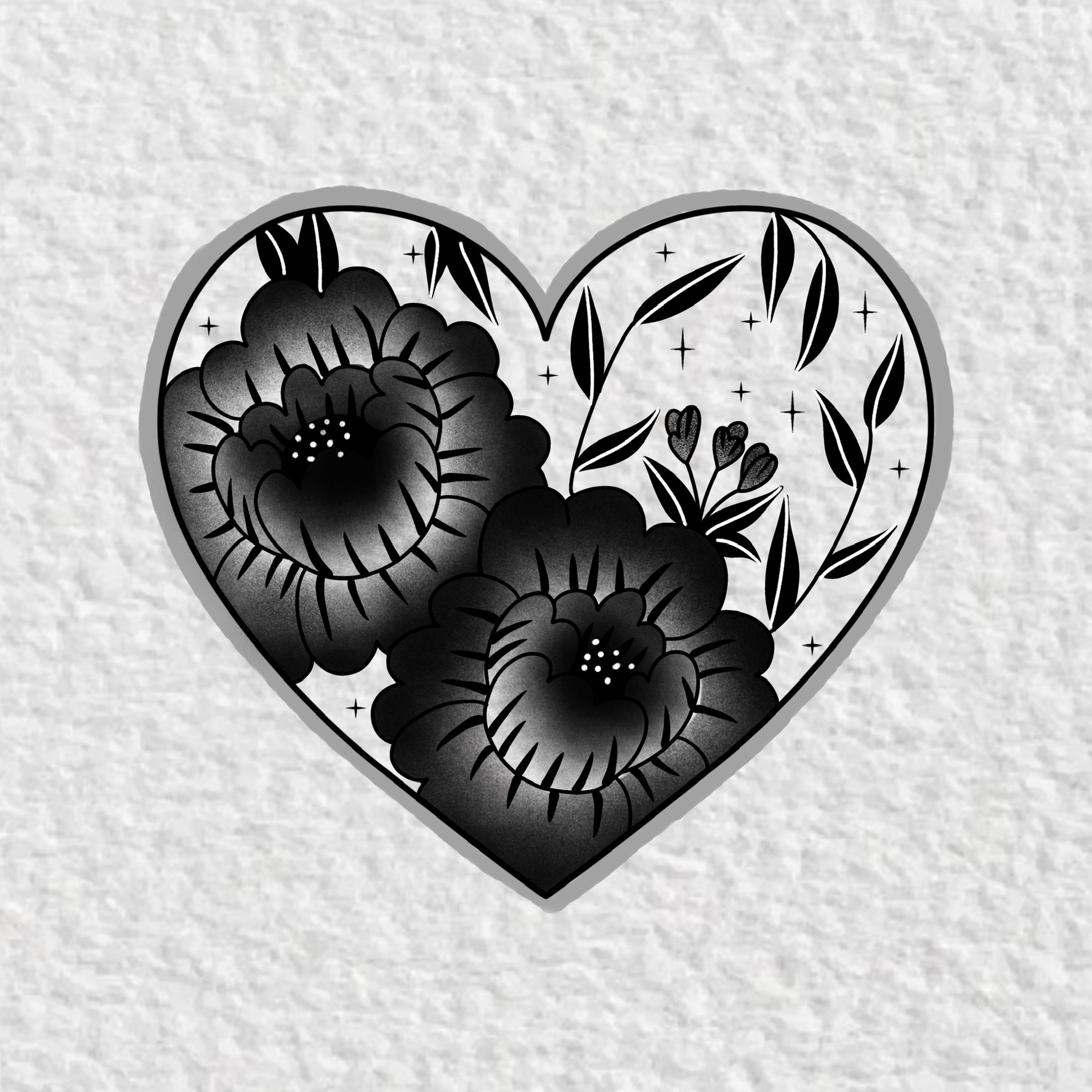 heart peonies