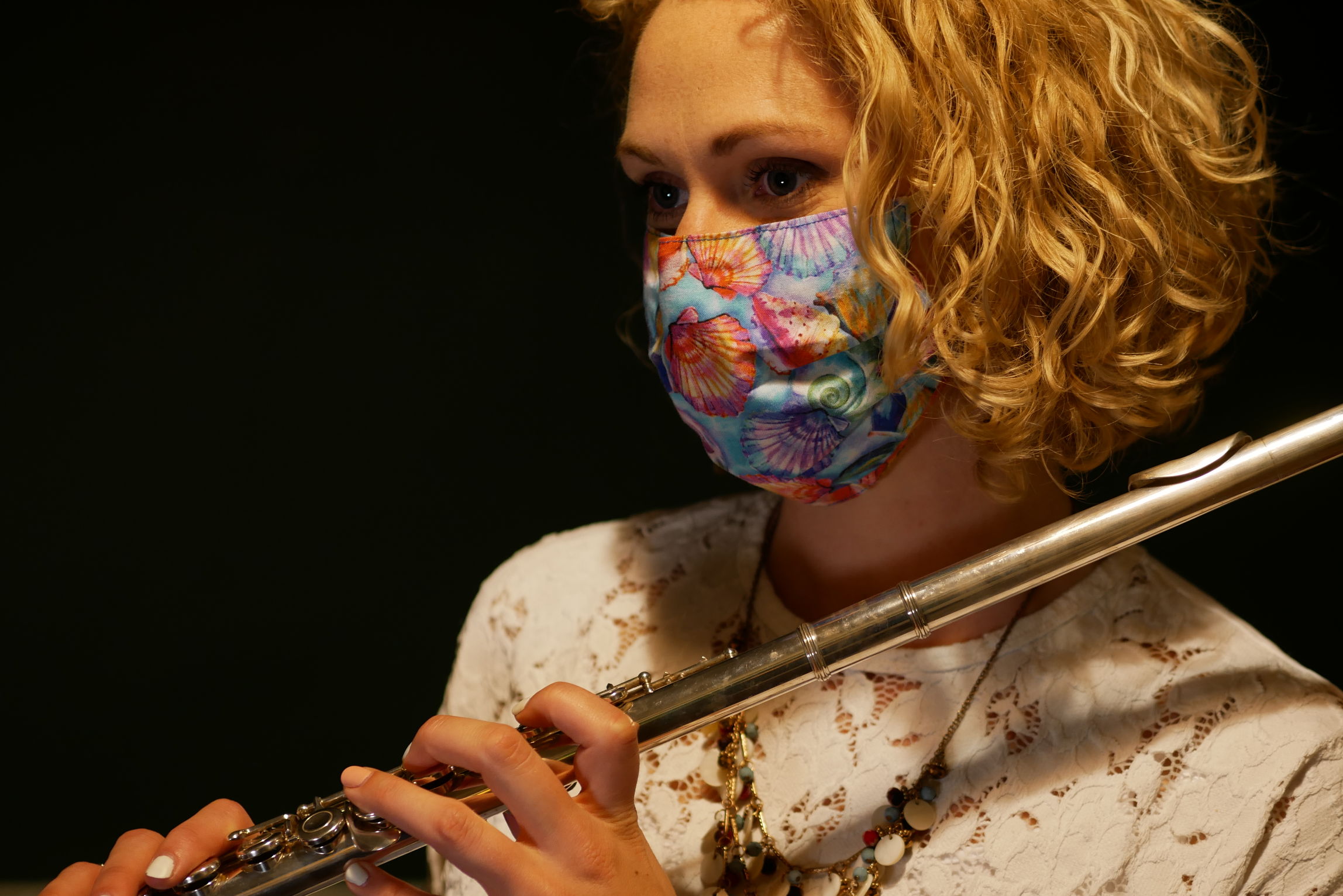 Katie with a flute
