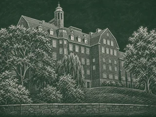 Hvitfeldtska gymnasiet, Göteborg — illustrated school portrait