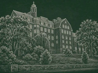 Hvitfeldtska gymnasiet, Göteborg — illustrerat skolporträtt