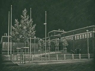 Peder Skrivares skola, Varberg — illustrated school portrait