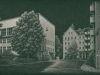 Globala gymnasiet, Stockholm — illustrated school portrait