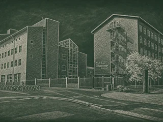 Burgårdens Gymnasium, Göteborg — illustrated school portrait