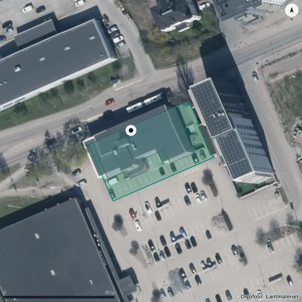 Aerial view of Vuxenutbildningscentrum, orthophoto from Lantmäteriet