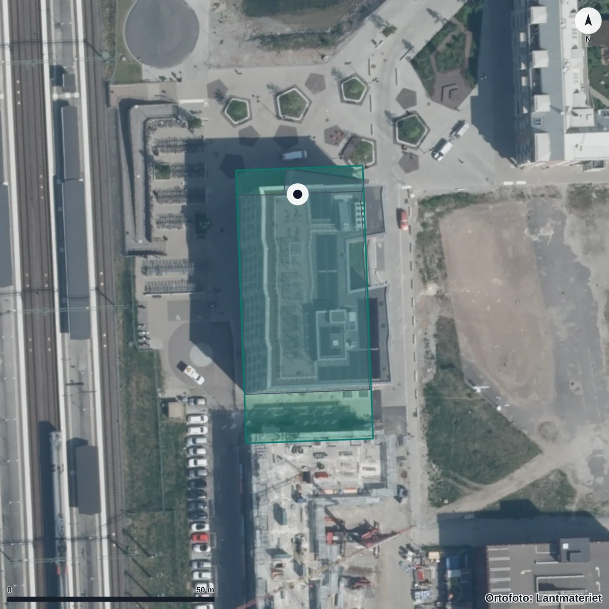 Aerial view of SSK Stöd, orthophoto from Lantmäteriet