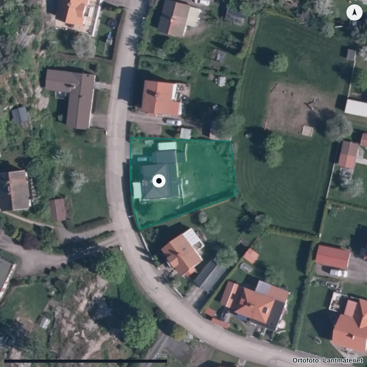 Aerial view of VUX Tranås, orthophoto from Lantmäteriet