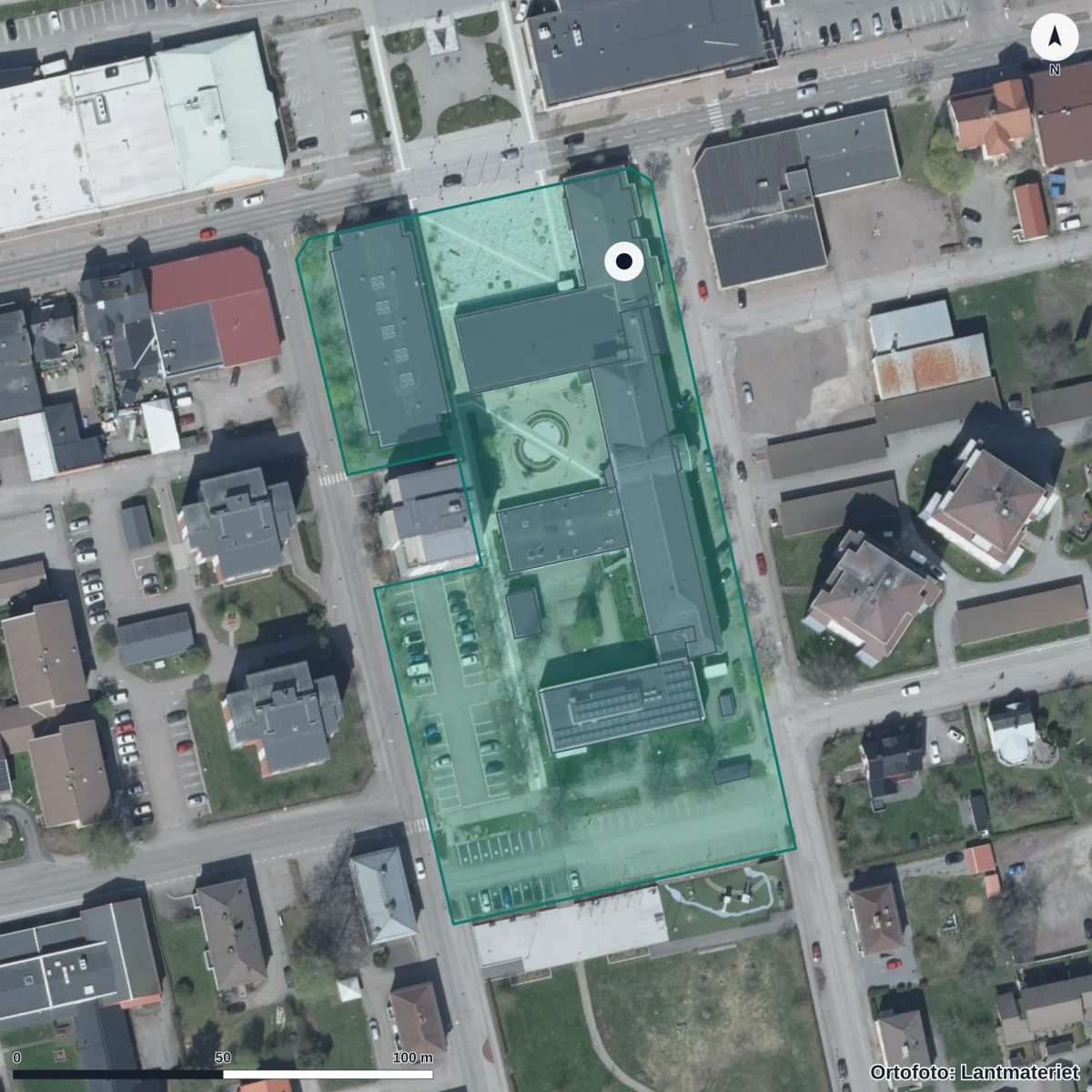 Aerial view of Central Insamlingsenhet, orthophoto from Lantmäteriet