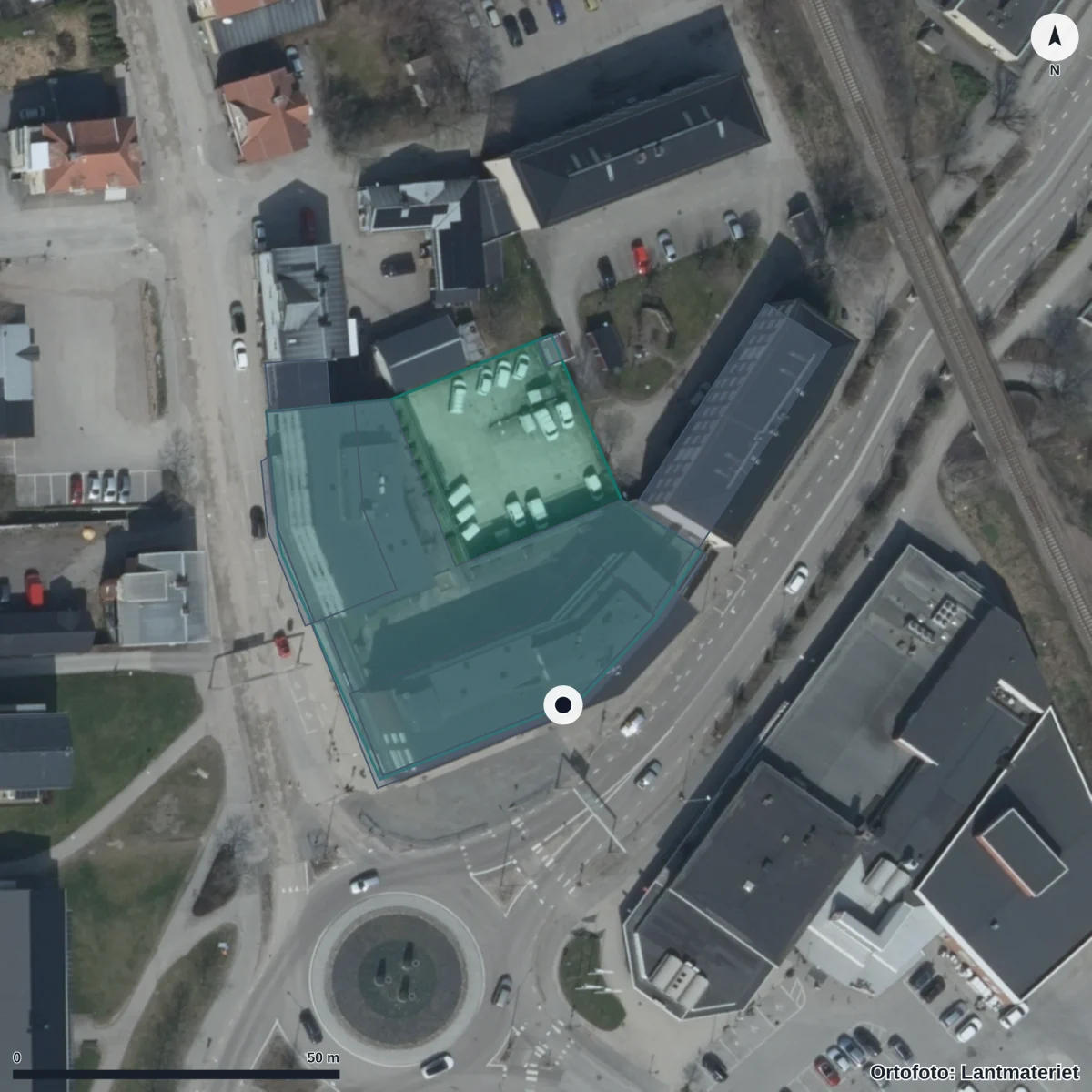 Aerial view of Central Insamlingsenhet, orthophoto from Lantmäteriet