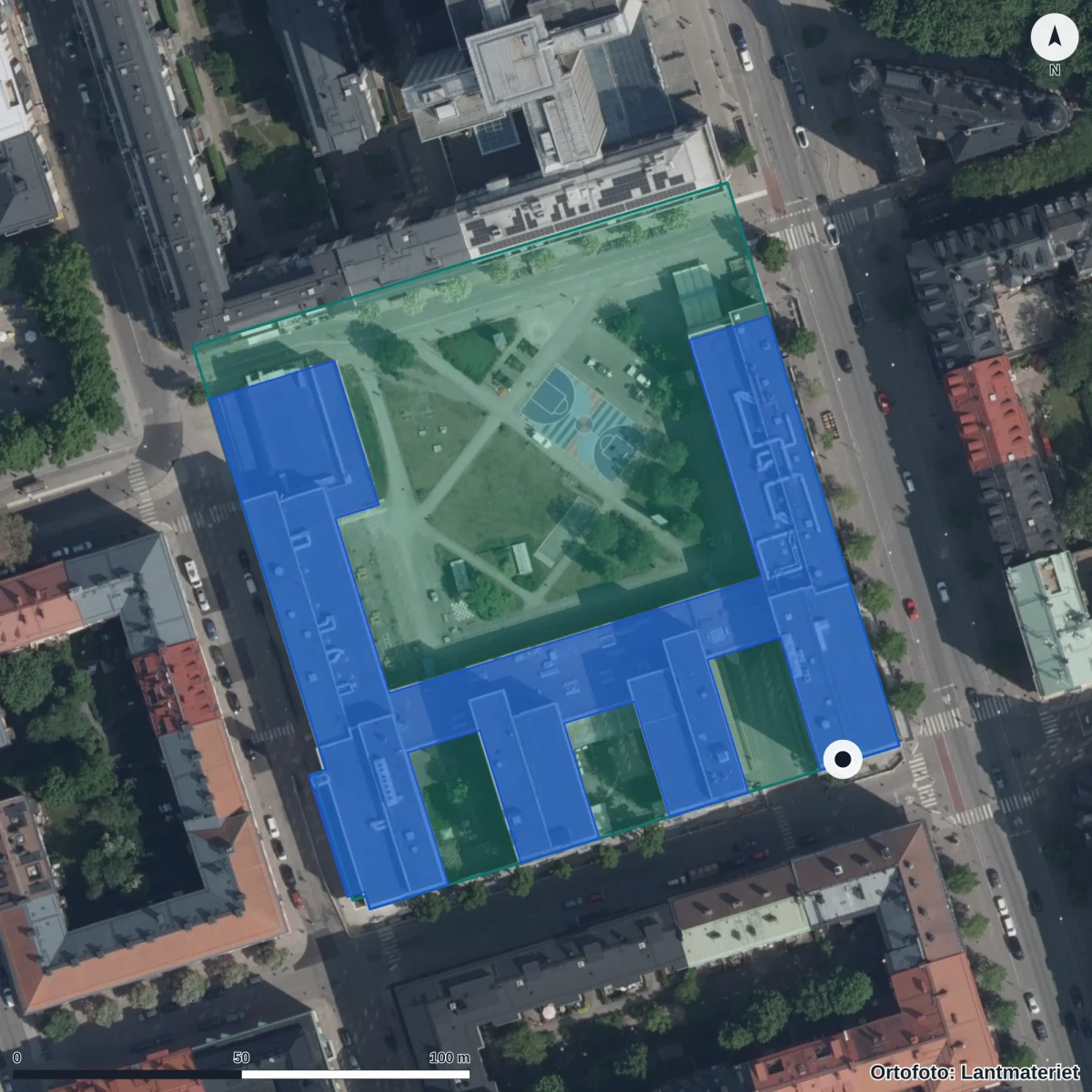 Aerial view of Sifa, orthophoto from Lantmäteriet