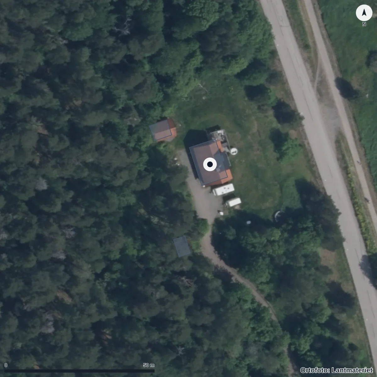 Aerial view of JENSEN grundskola Ultuna, orthophoto from Lantmäteriet