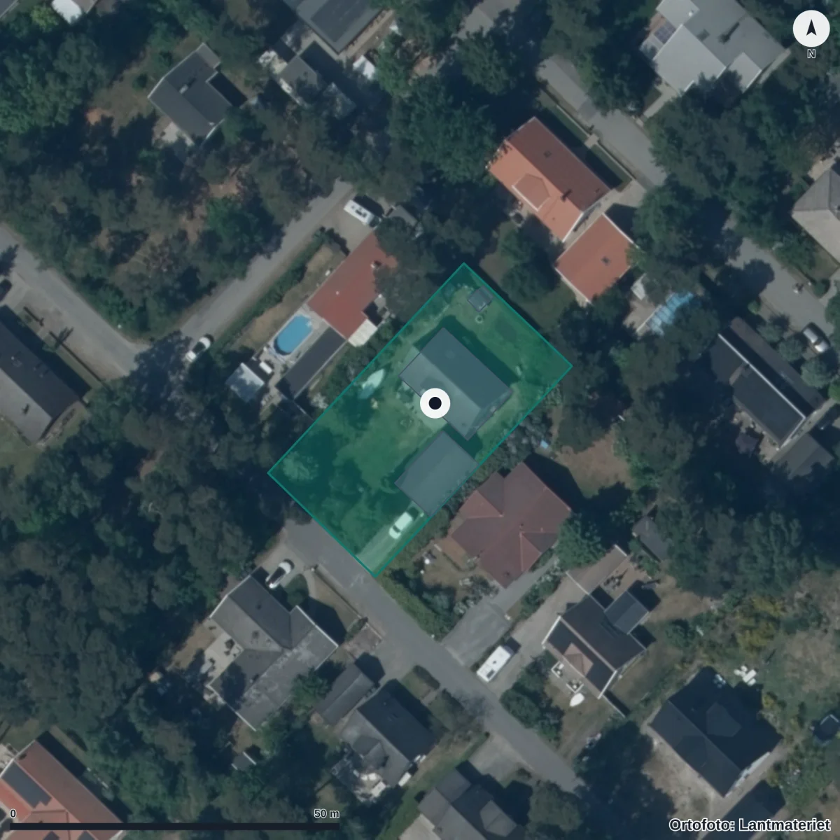 Flygbild över Bärnstenen - Vellinge resursskola, ortofoto från Lantmäteriet