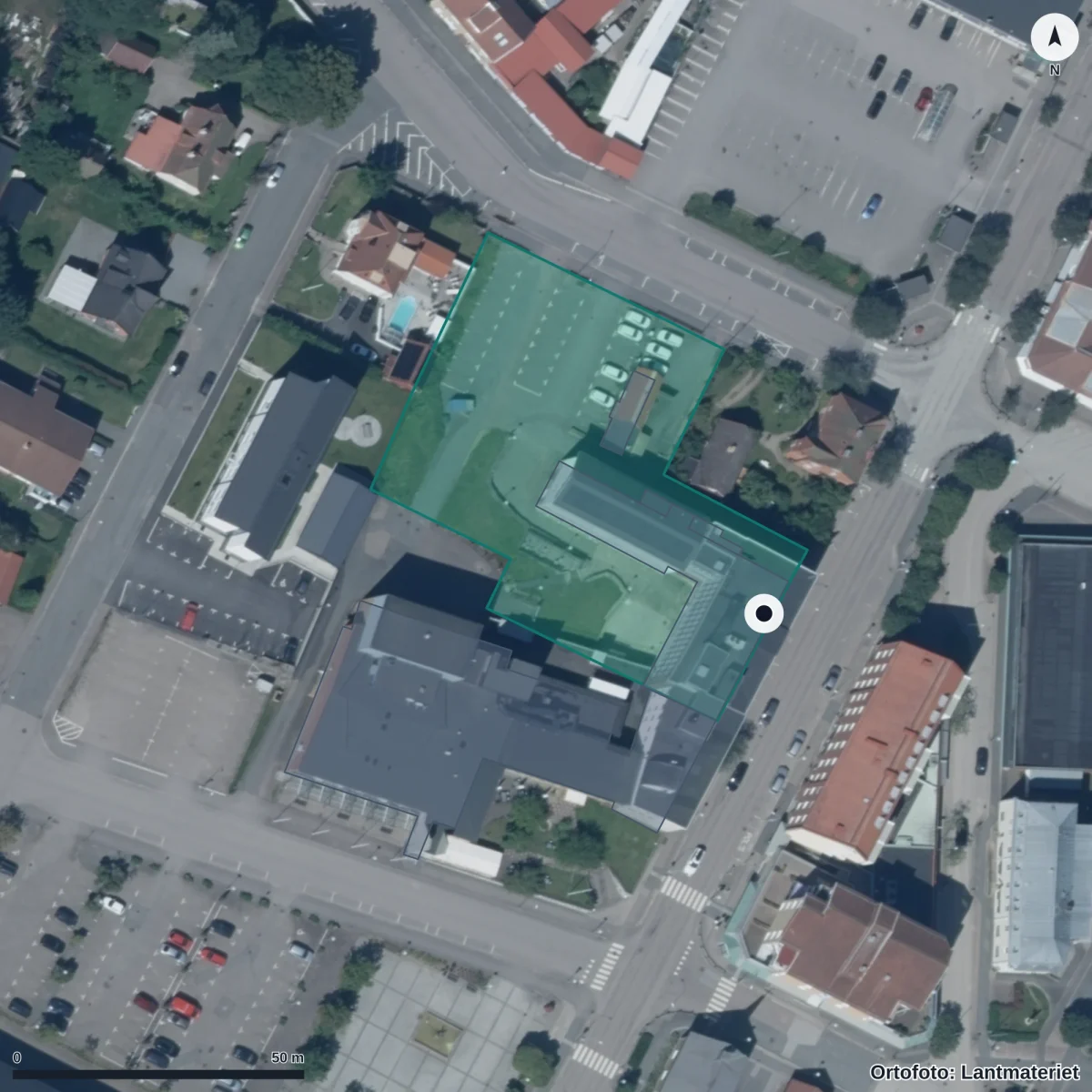Aerial view of Central Insamlingsenhet, orthophoto from Lantmäteriet