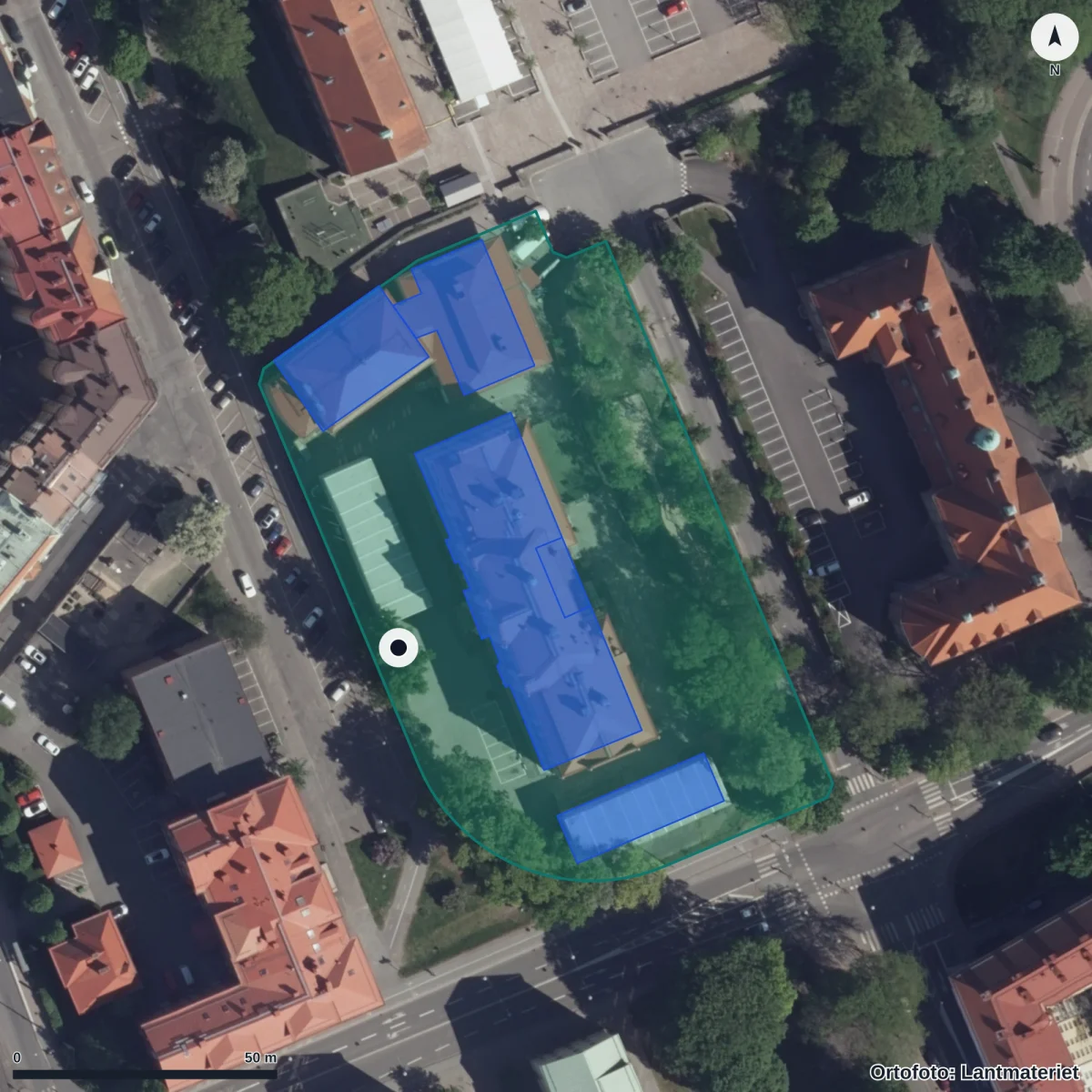 Aerial view of Isgr, orthophoto from Lantmäteriet