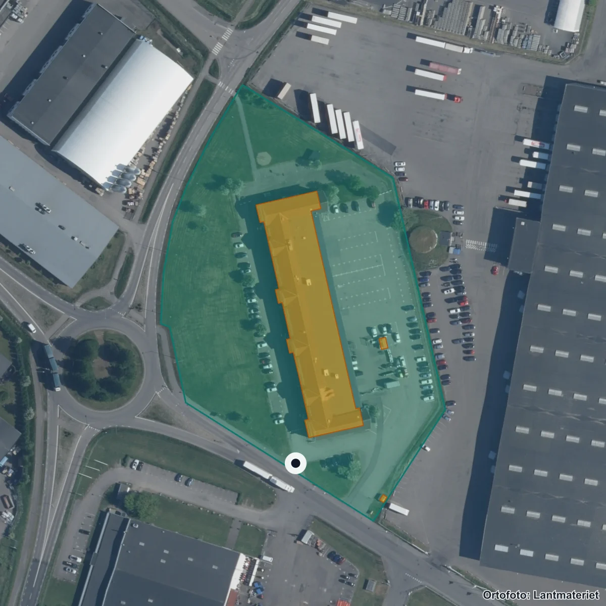 Aerial view of Vuxenutbildningscentrum/komvux, orthophoto from Lantmäteriet