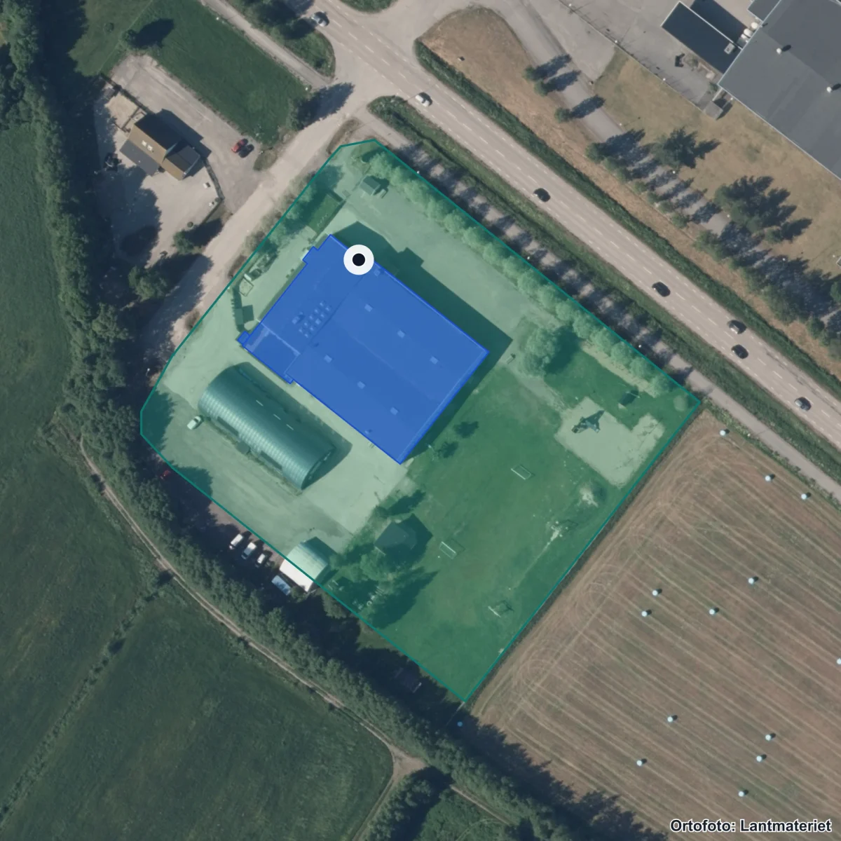 Aerial view of Broskolan AB, orthophoto from Lantmäteriet