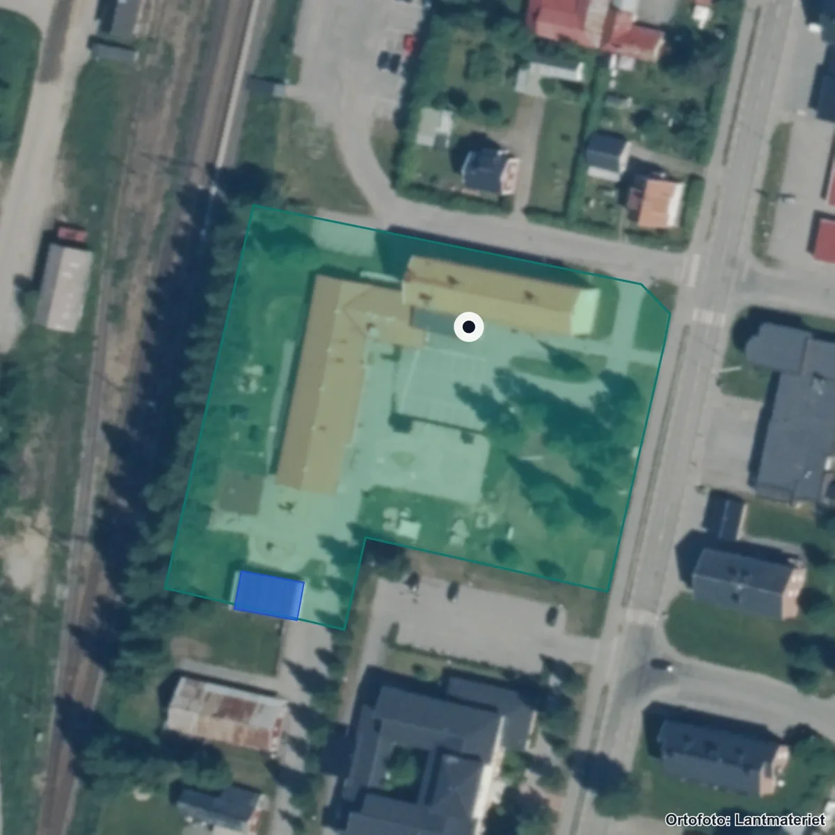 Aerial view of Lärcentrum, orthophoto from Lantmäteriet