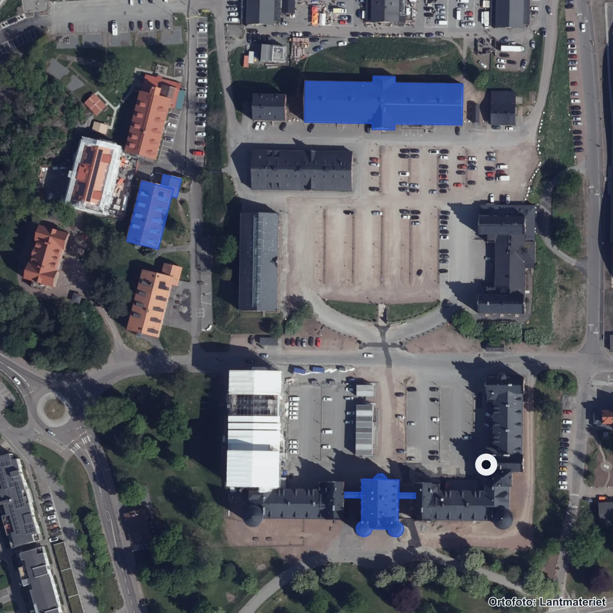 Aerial view of Studium, orthophoto from Lantmäteriet