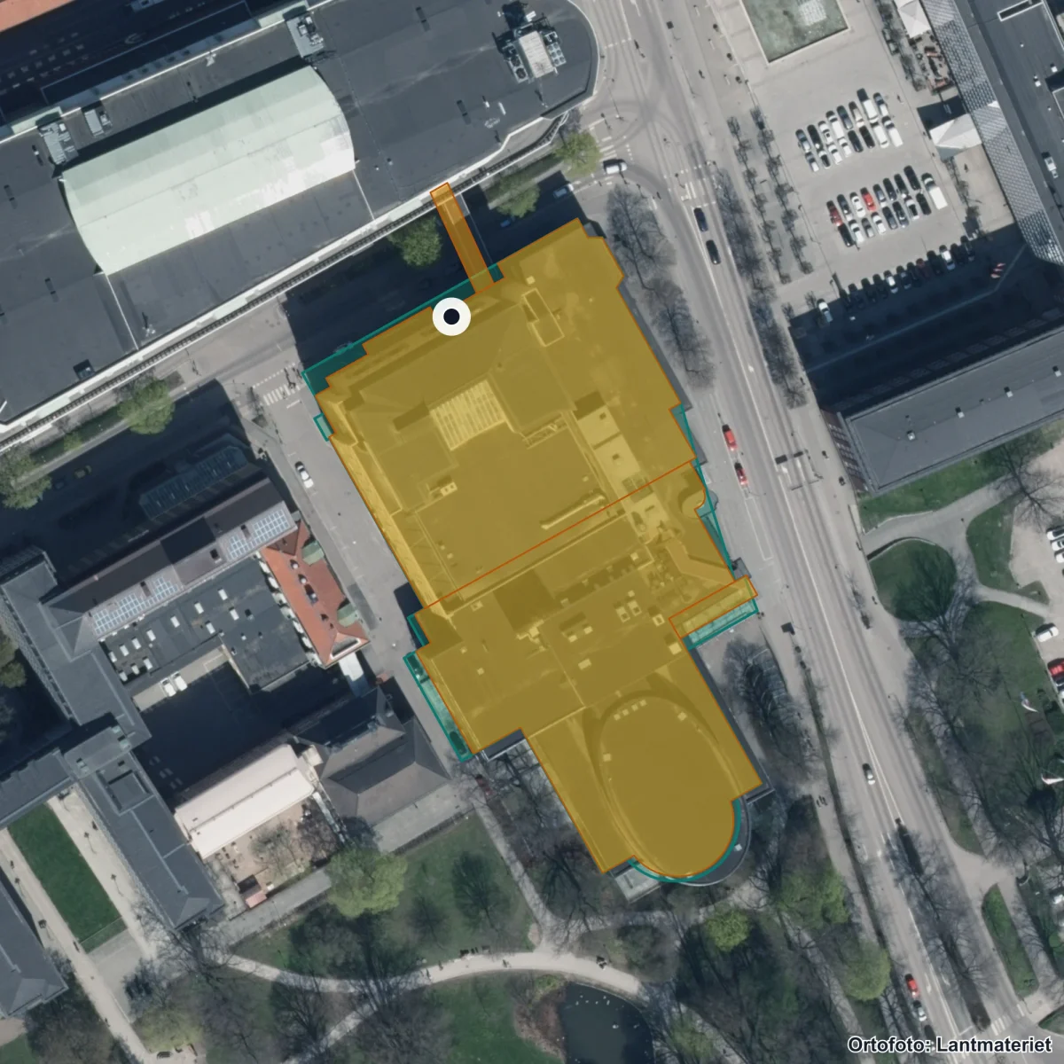 Aerial view of Vuxenutbildningscentrum, orthophoto from Lantmäteriet