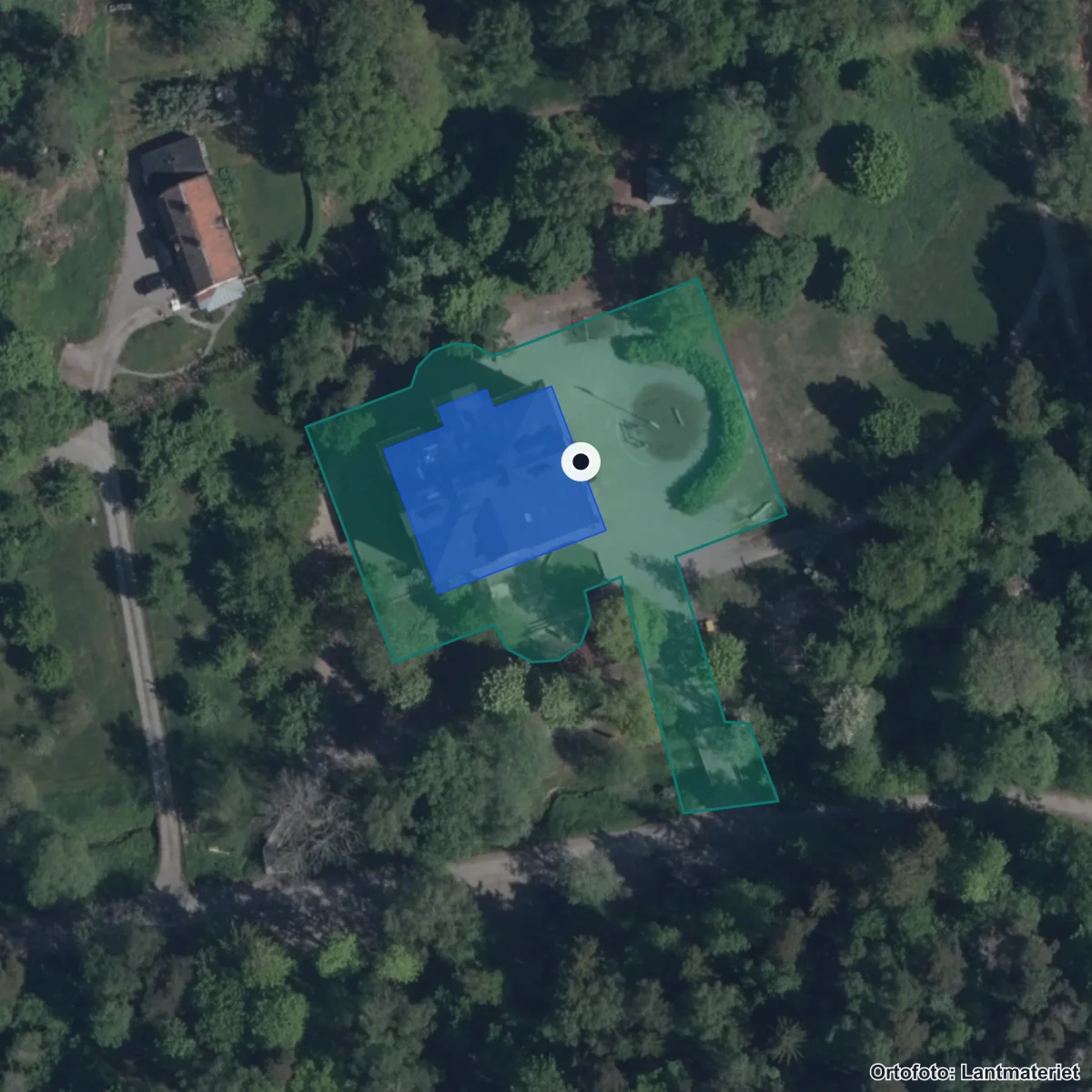 Aerial view of Futuraskolan AB, orthophoto from Lantmäteriet