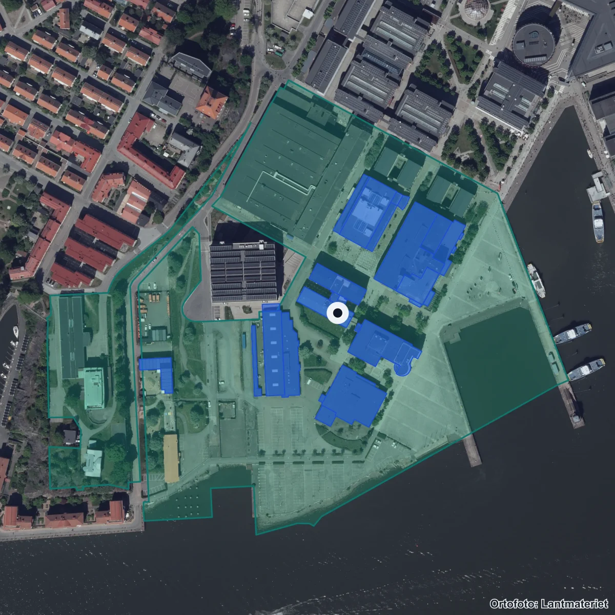 Aerial view of Center för språkintroduktion, orthophoto from Lantmäteriet