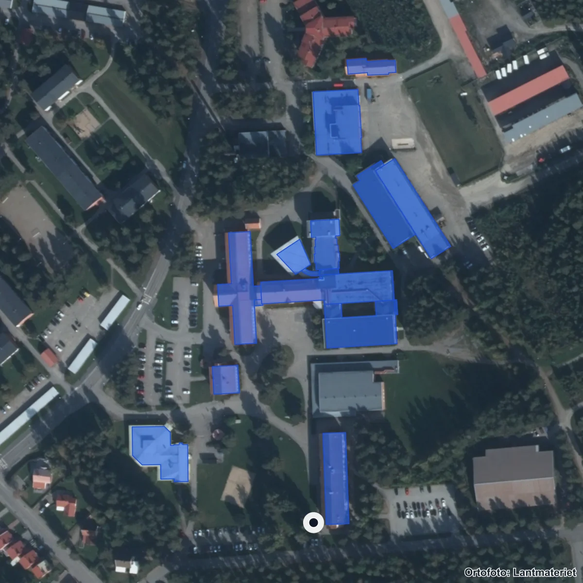 Aerial view of Utvecklingscentrum, orthophoto from Lantmäteriet