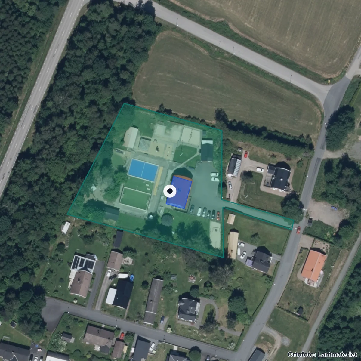 Aerial view of Å-mini förskola och fritidshem, orthophoto from Lantmäteriet