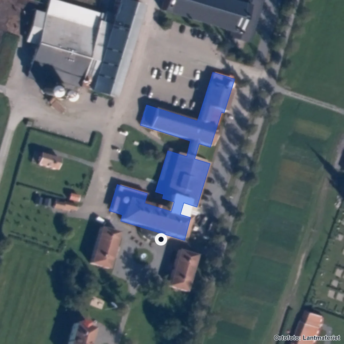 Aerial view of Jämtlands Gymnasium Torsta, orthophoto from Lantmäteriet