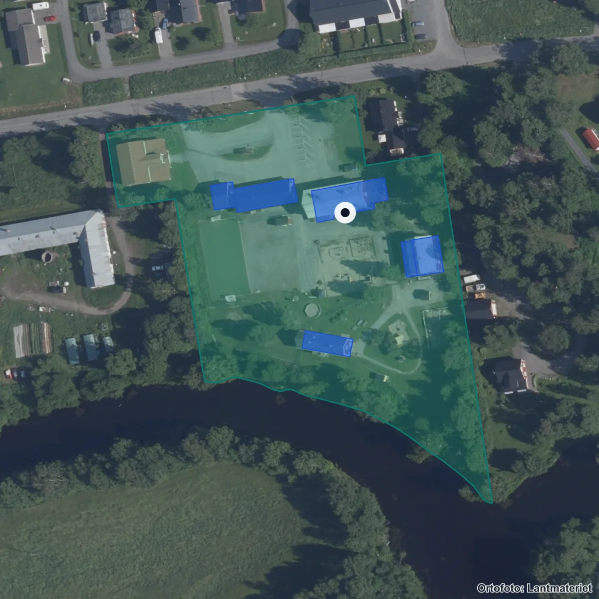 Aerial view of Mimers Vittjärv AB, orthophoto from Lantmäteriet