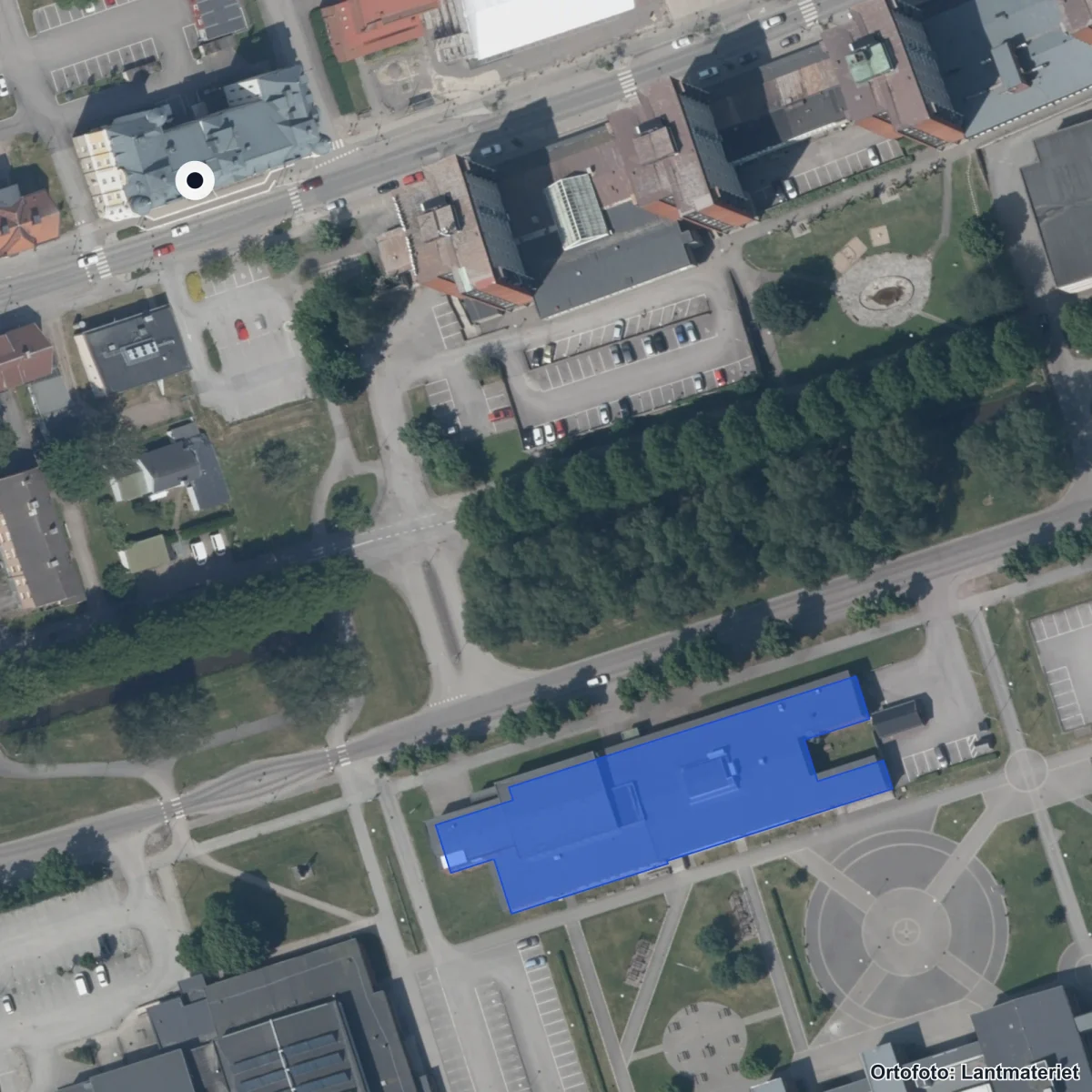 Aerial view of Central Insamlingsenhet, orthophoto from Lantmäteriet
