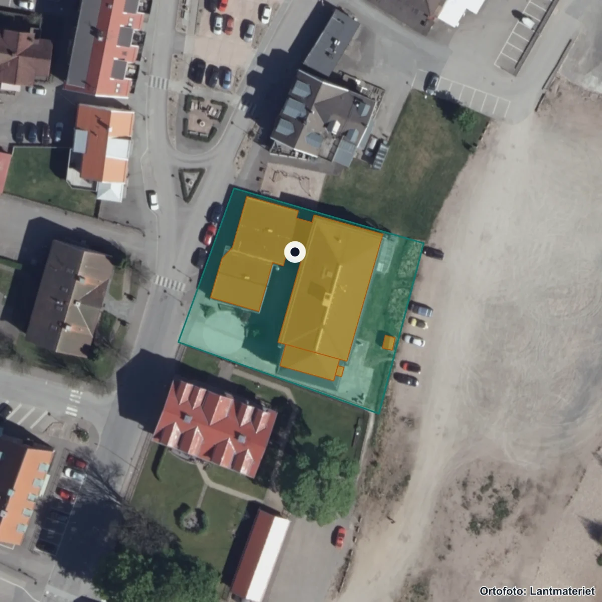 Aerial view of Lärcentrum, orthophoto from Lantmäteriet