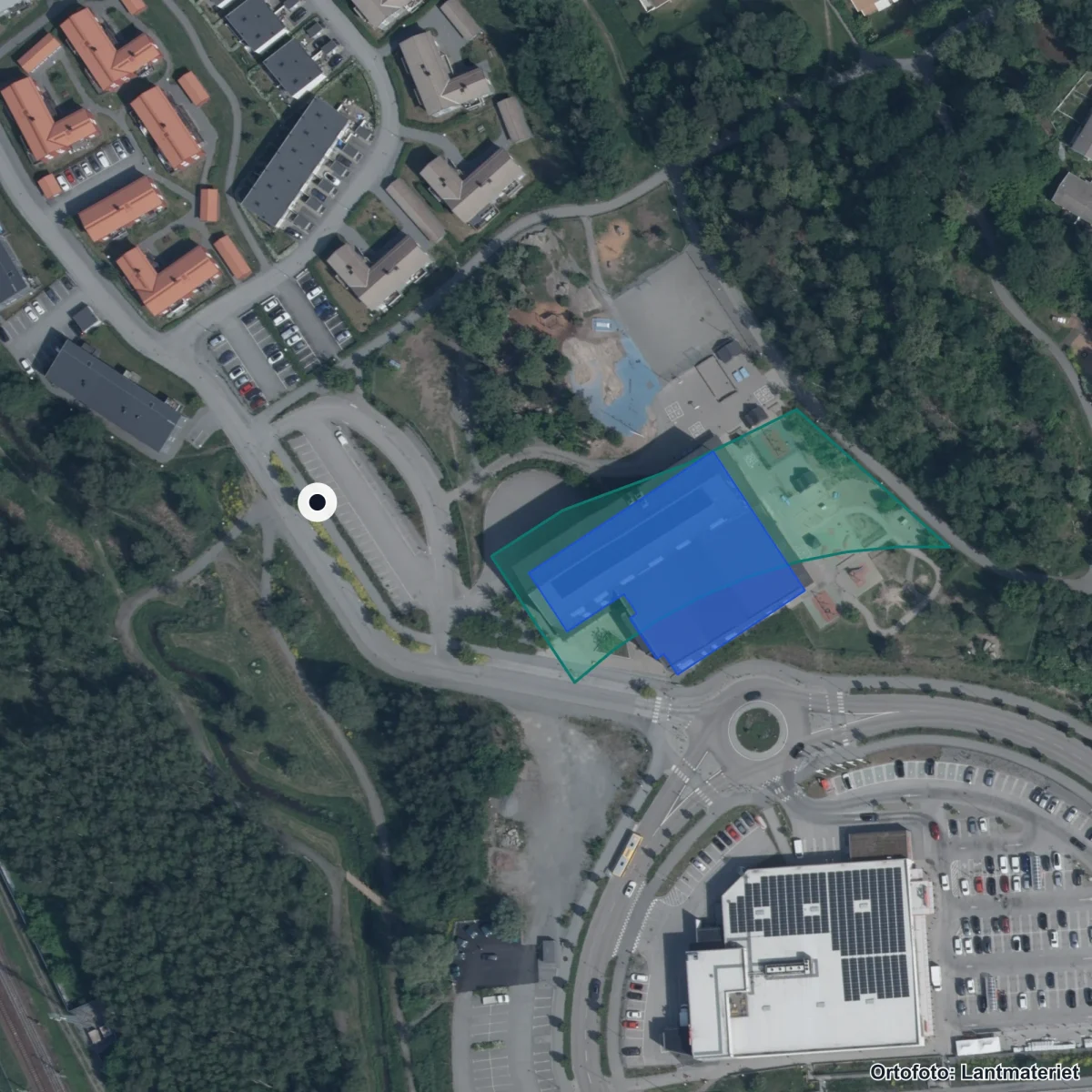 Aerial view of Högåsen, orthophoto from Lantmäteriet