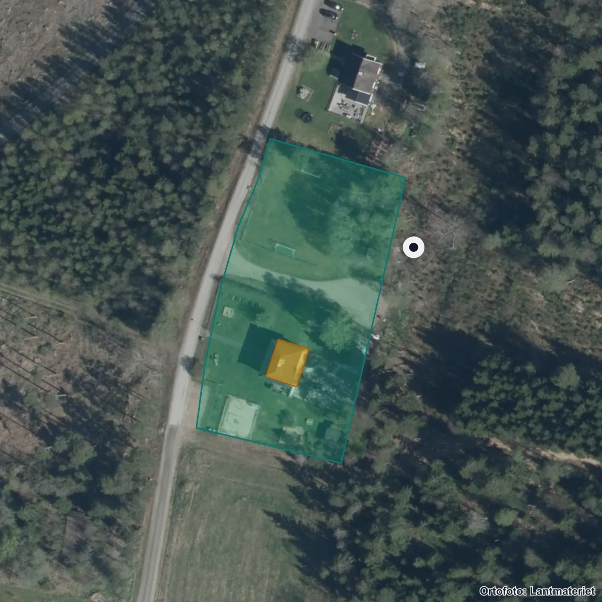 Aerial view of Skogsduvan Mossebo, orthophoto from Lantmäteriet