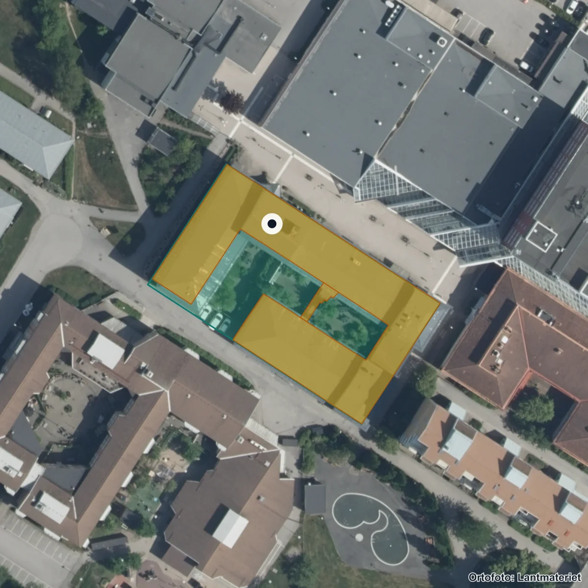 Aerial view of Central Insamlingsenhet, orthophoto from Lantmäteriet