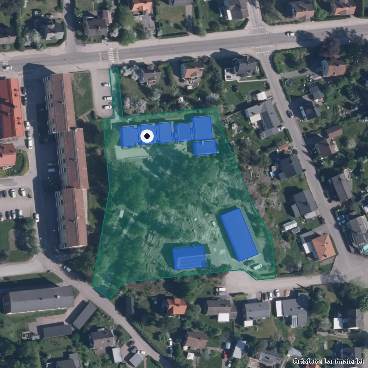 Aerial view of Natur och miljöskolan i Åmål AB, orthophoto from Lantmäteriet