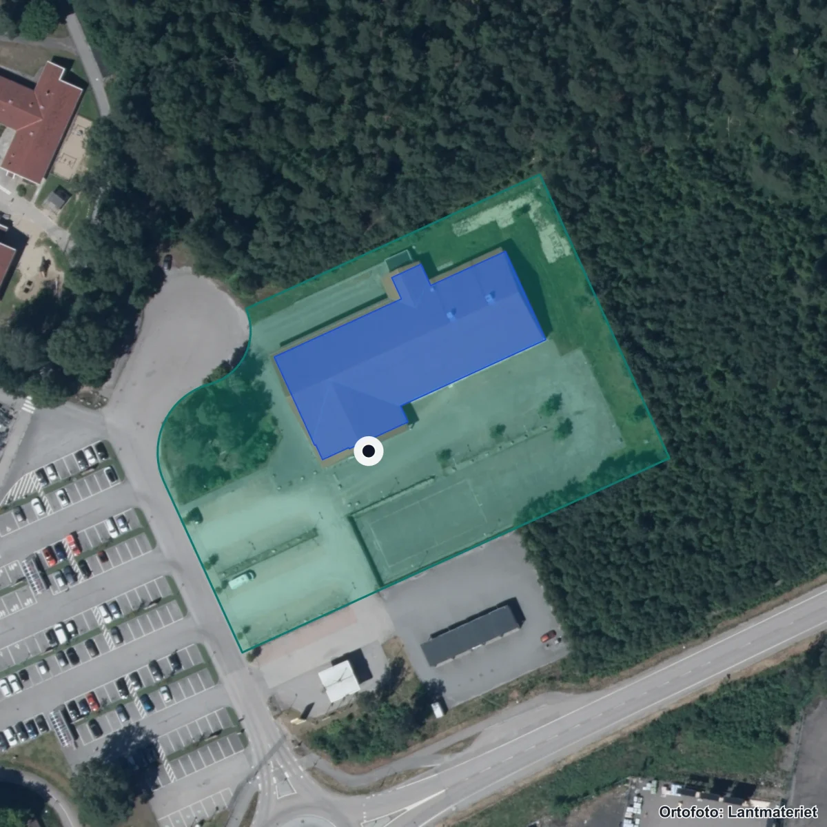 Aerial view of Thoren Framtid Älmhult, orthophoto from Lantmäteriet