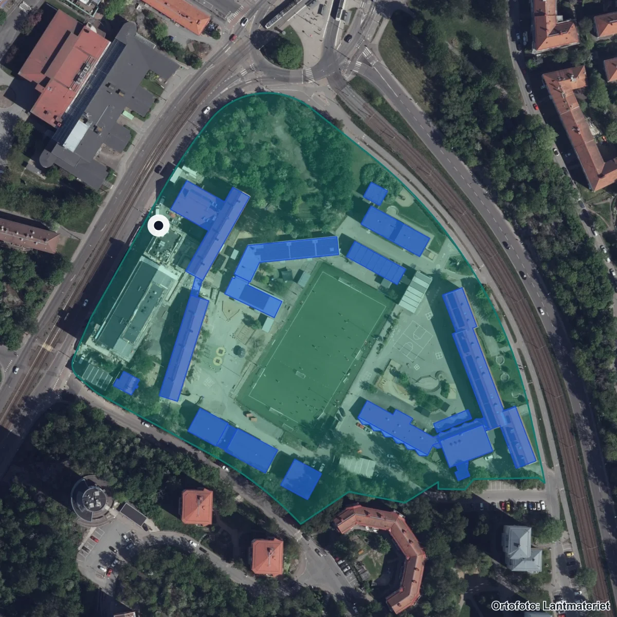Aerial view of Isgr, orthophoto from Lantmäteriet