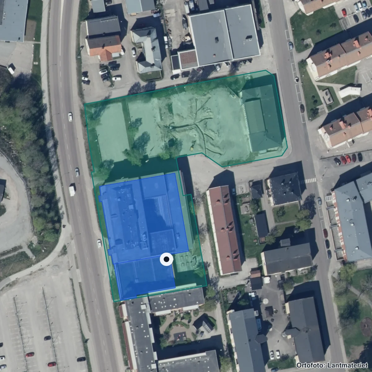 Aerial view of Centrum för utveckling och lärande, CUL, orthophoto from Lantmäteriet
