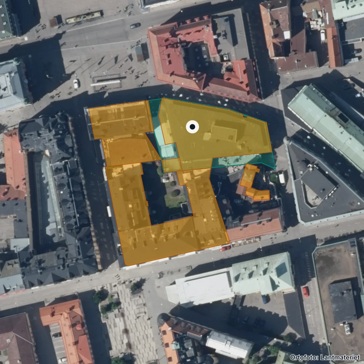Flygbild över Nti, ortofoto från Lantmäteriet