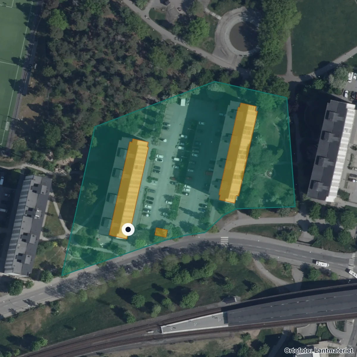 Aerial view of Lek Och Lär, orthophoto from Lantmäteriet