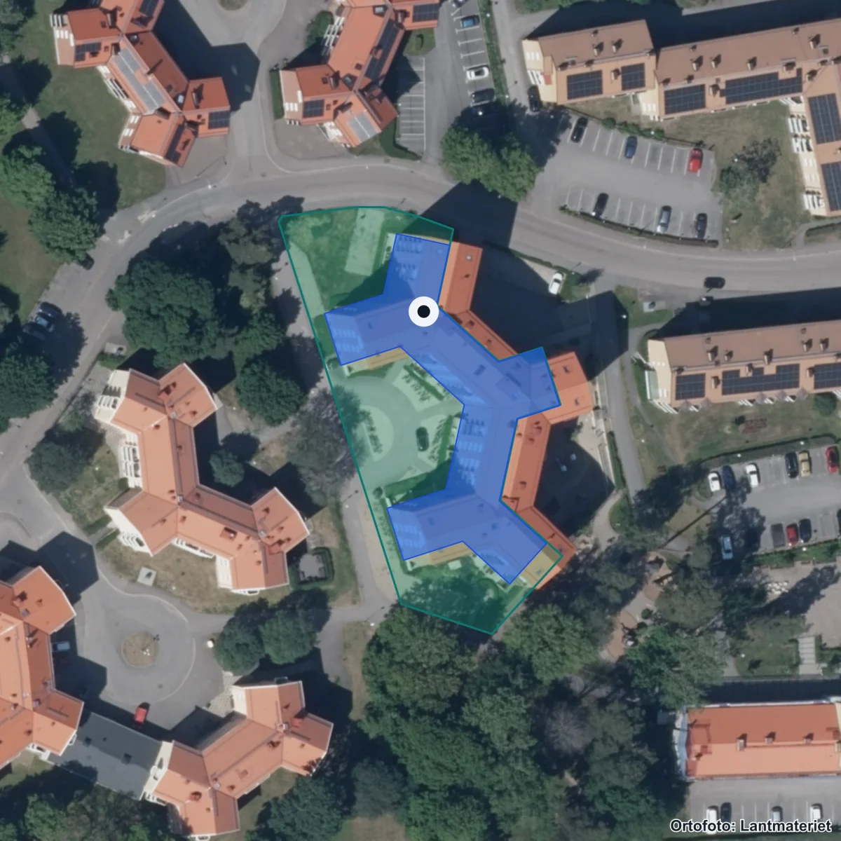 Flygbild över Albatrossen, ortofoto från Lantmäteriet
